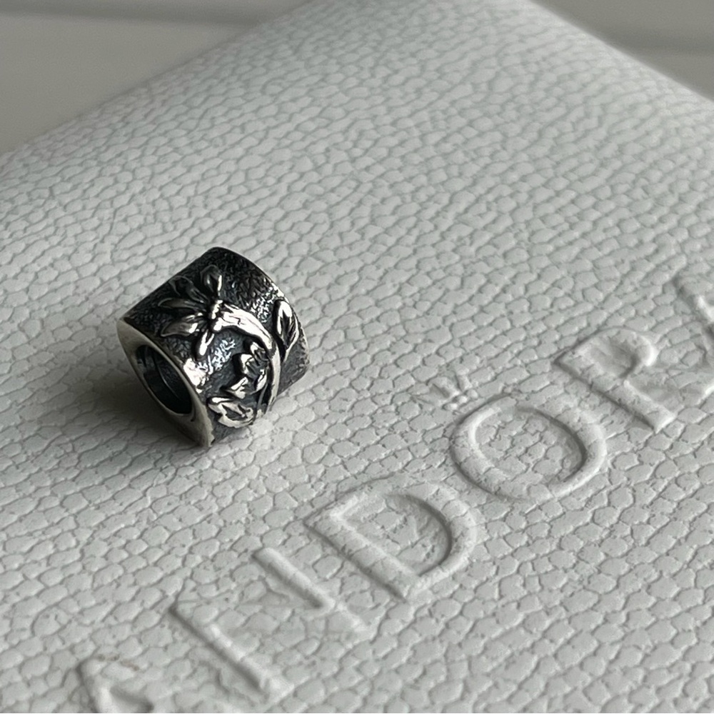 Authentic Pandora | Retired Poinsettia Flower Silver Charm